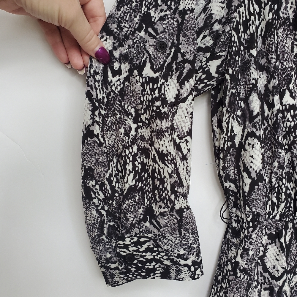 AGB Snakeprint B&W Shirt dress Sz 4 - EUC - Picture 3 of 8